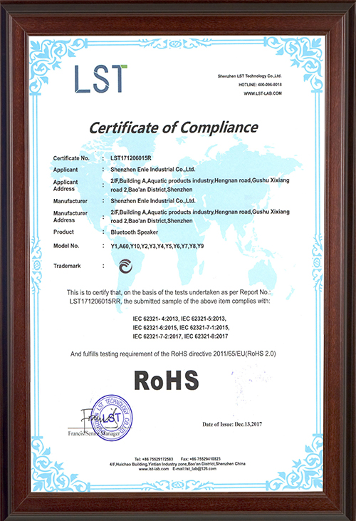 RoHs-Zertifikat